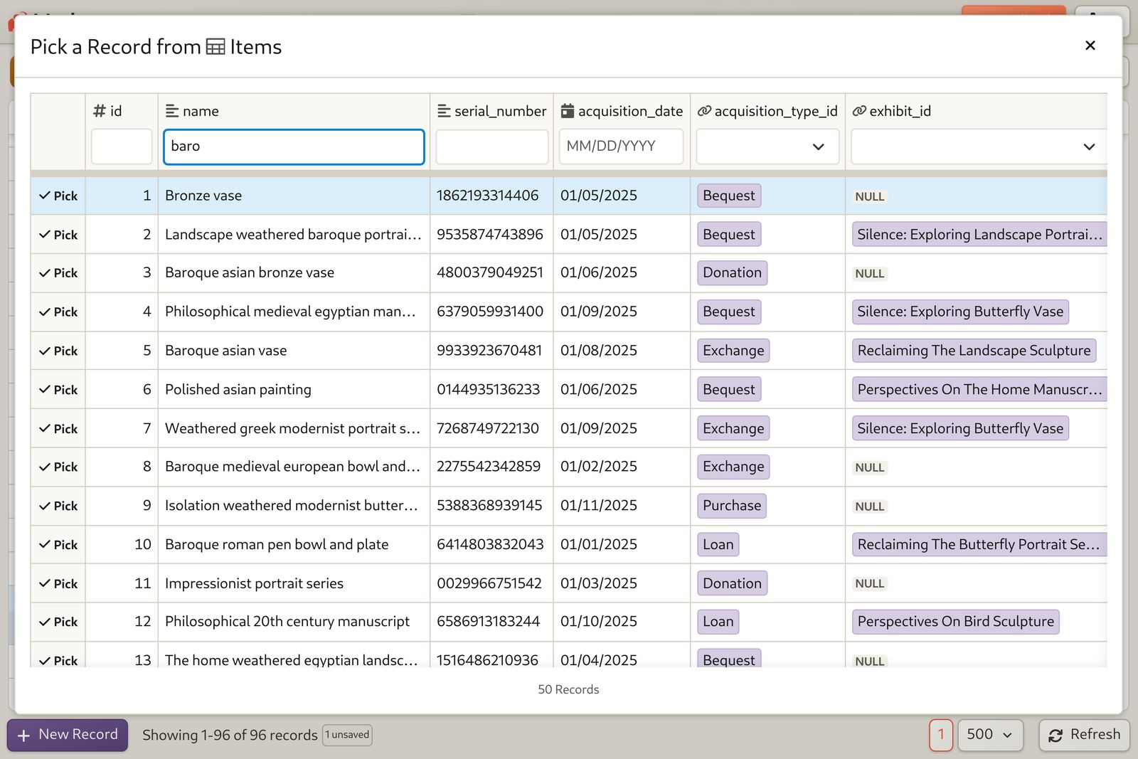 Museum Database