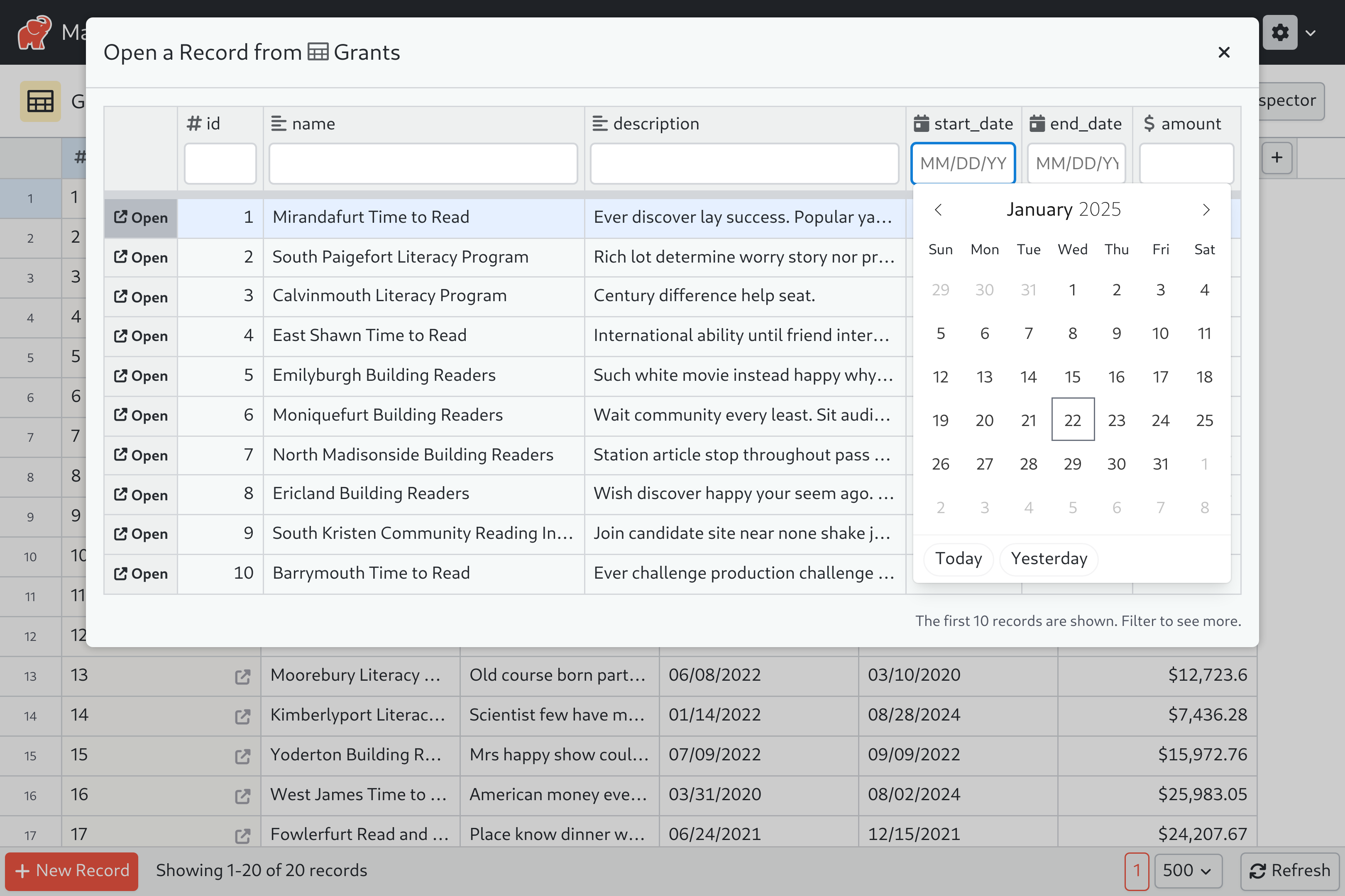 Non-Profit Grant Tracking