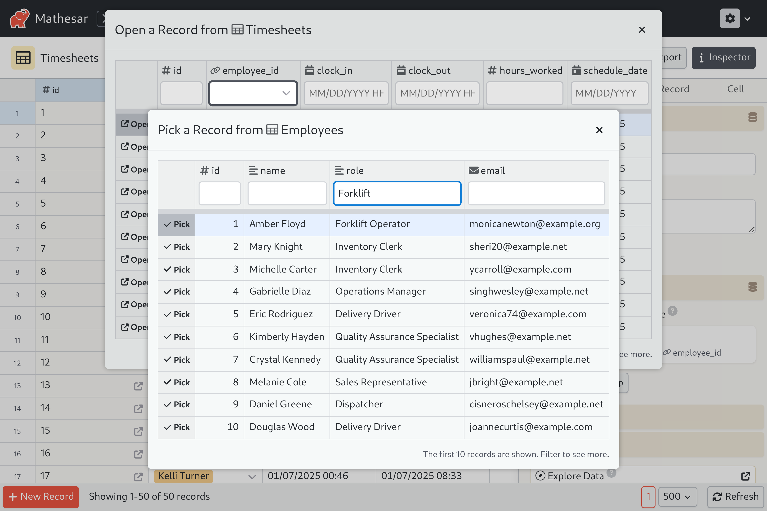 Employee Timesheets